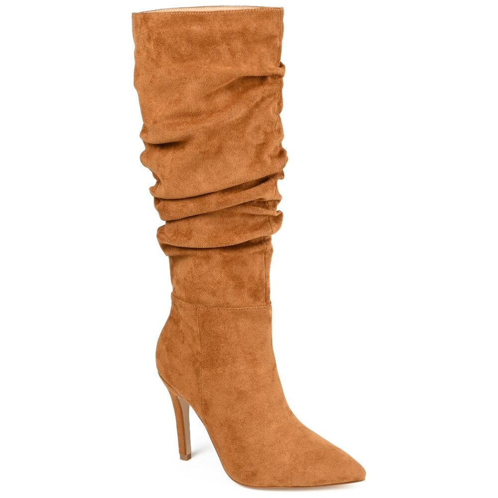 Journee Collection Wide Calf Women's Sarie Boot in Cognac